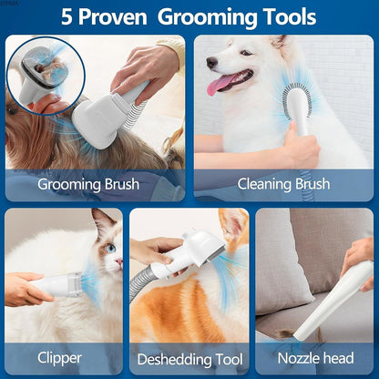 Petpoid - 5 in 1 Pet Vacuum Grooming Kit