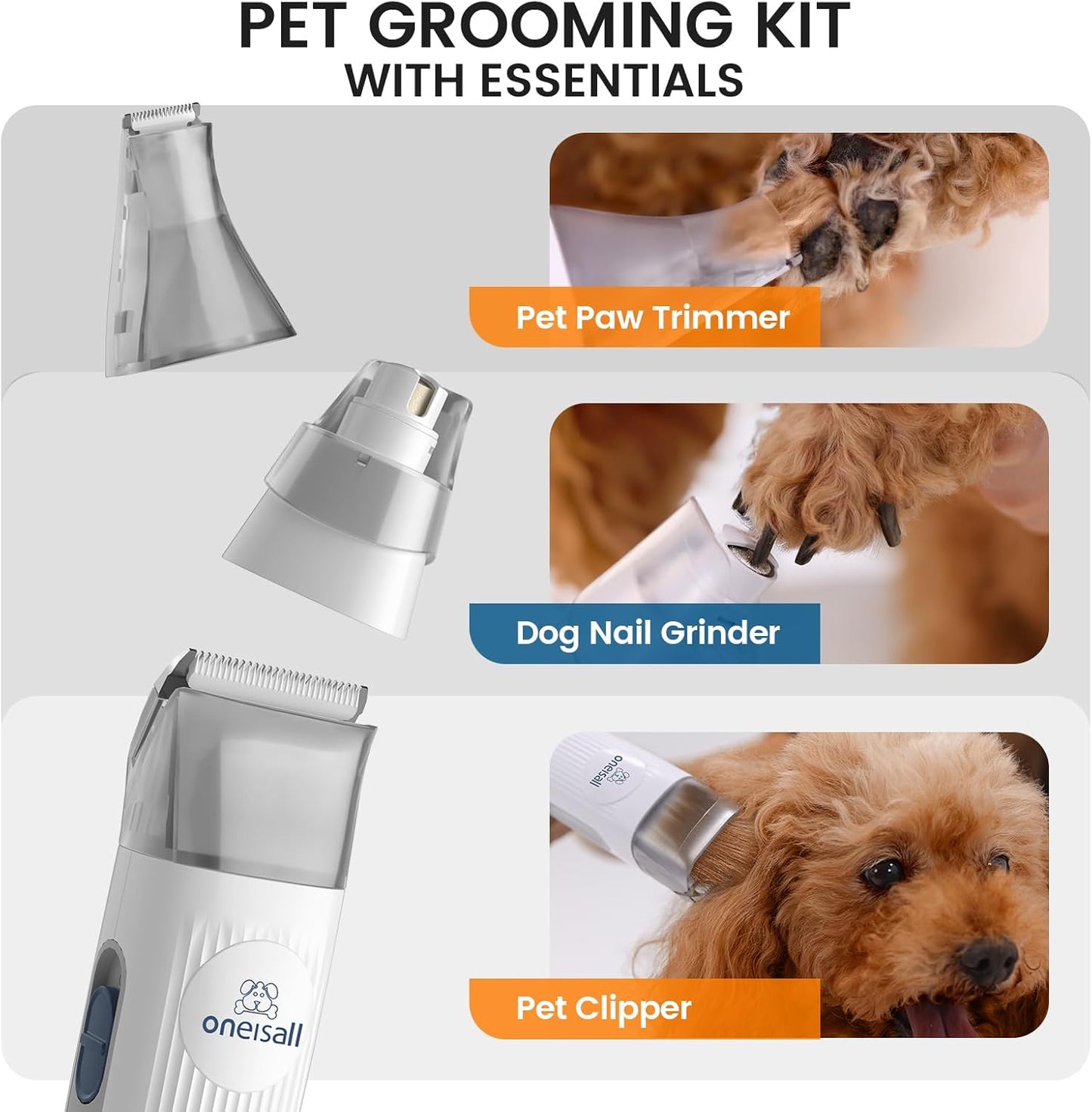 Petpoid - 5 in 1 Pet Vacuum Grooming Kit