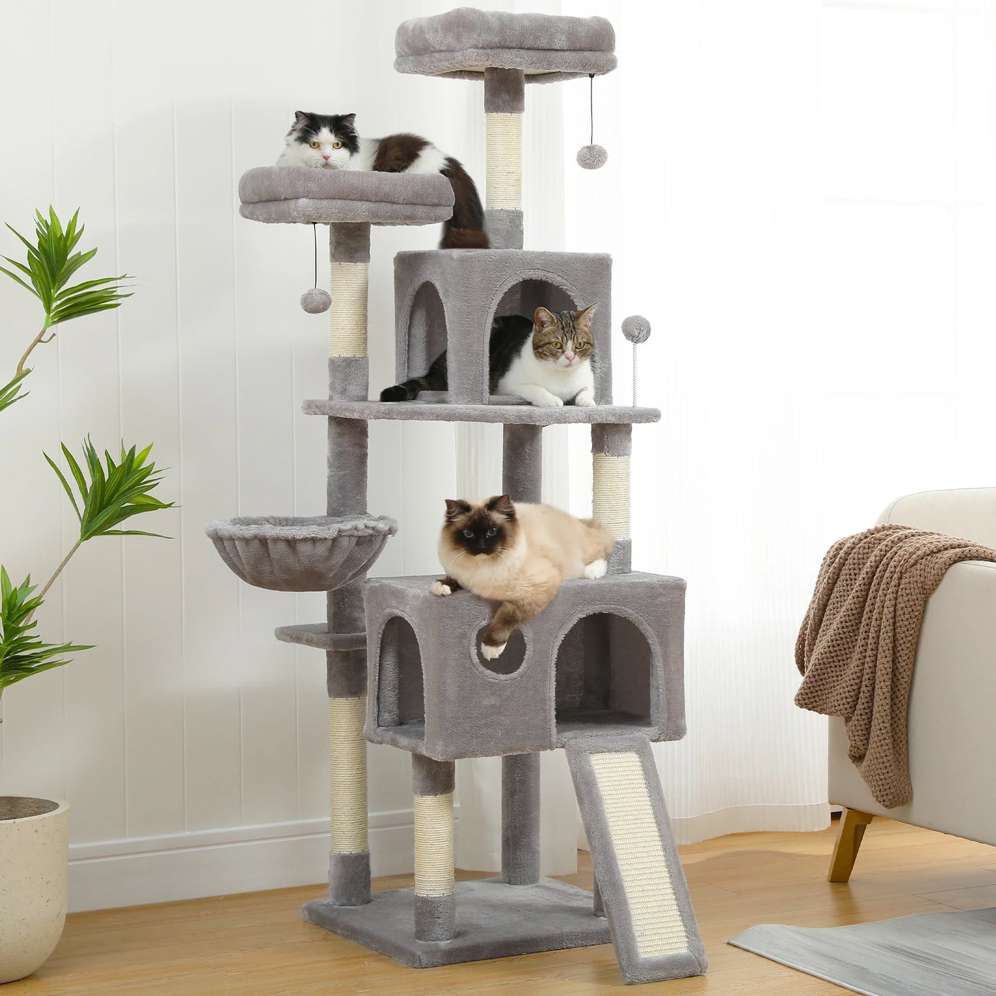 Multi-Level Cat Tree Tower – Ultimate Playground for Indoor Cats