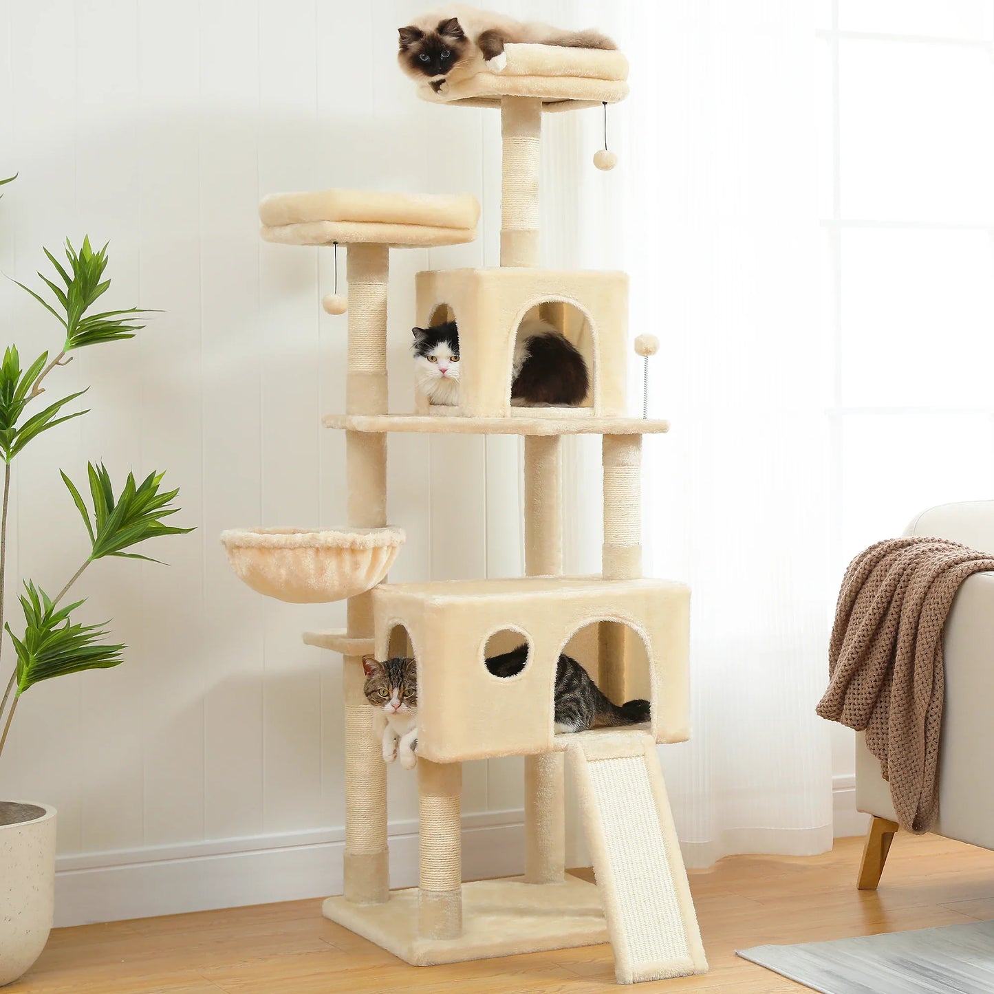 Multi-Level Cat Tree Tower – Ultimate Playground for Indoor Cats