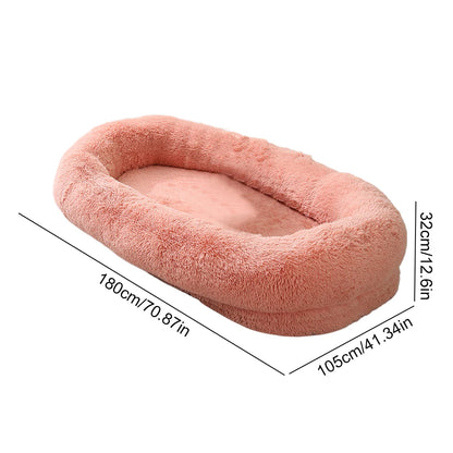 Giant Plush Human Dog Bed – Cozy Nap Sofa for Adults & Pets