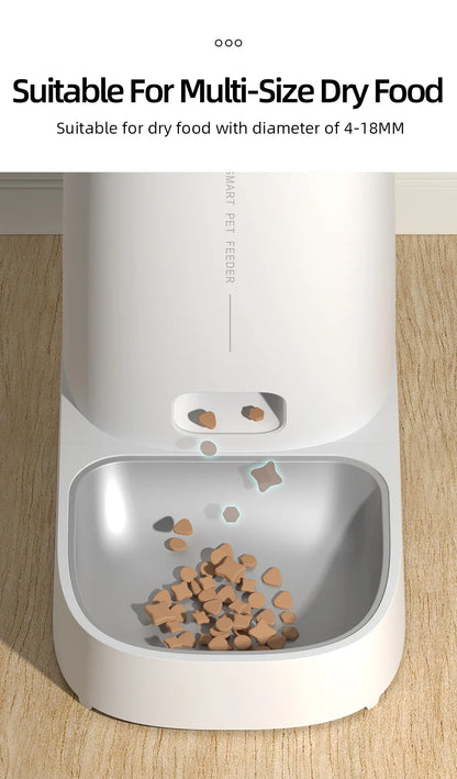 Automatic Pet Feeder with Remote Control for Cat Dog Dry Food Optimization