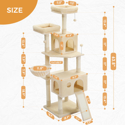 Multi-Level Cat Tree Tower – Ultimate Playground for Indoor Cats